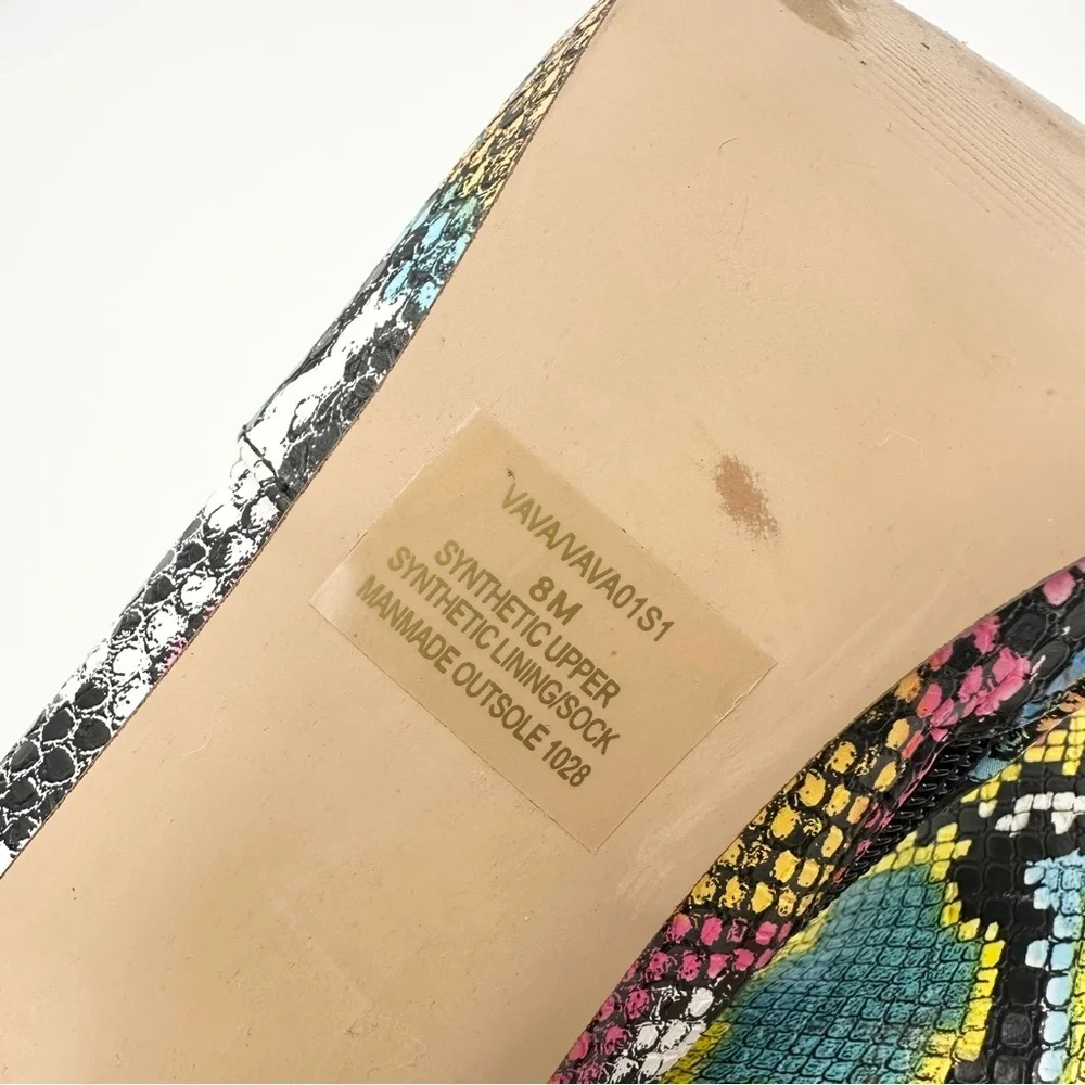 Steve Madden Vava Snakeskin OTK Over the Knee Tall Heeled Boots Multicolor